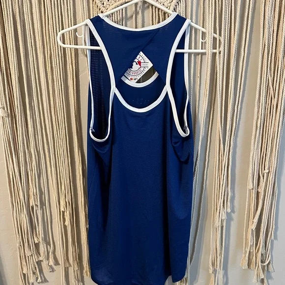 MLB Blue and White Los Angeles Dodgers Tank Top - Picture 3 of 6